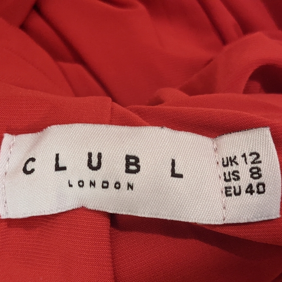 Club L Dresses Club L One Step Ahead Red Long Sleeve Backless